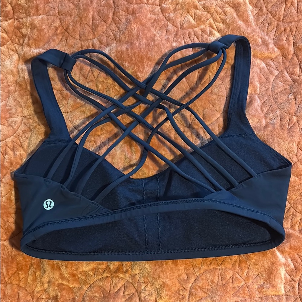 Lululemon Athletica Navy Strappy Sports Bra